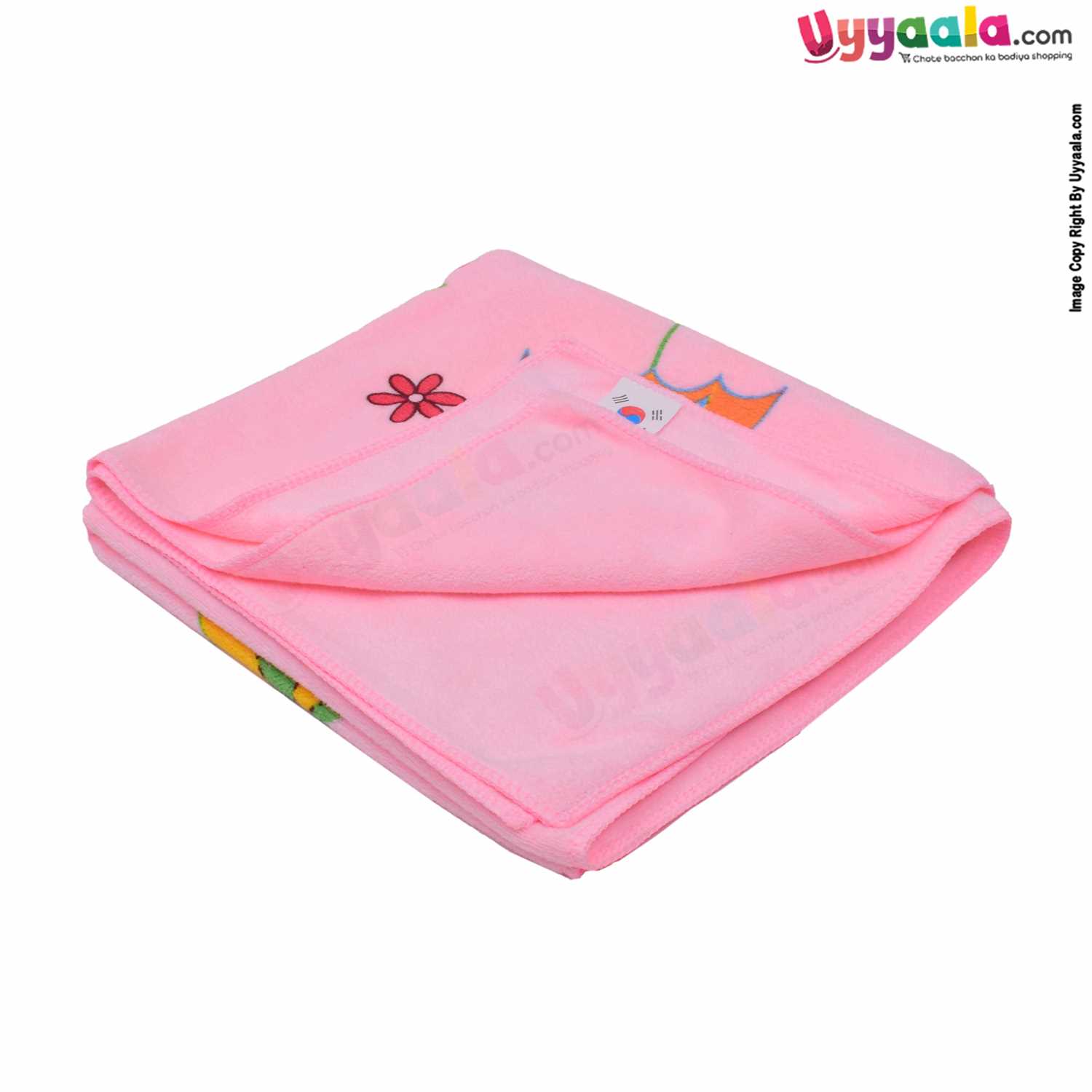 Baby Terry Bath Towel with Animal Print 0+m Age, Size (100*51cm)