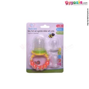 MOMS LOVE Baby Fruit & Vegetable's Nibbler With Extra 2 Nibs And with Rattle- 3m+age