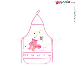 Baby Feeding Bib, Top & Back Tieing Apron Model, Squirrel Print, 1-4Y Age, Size (51*36cm)