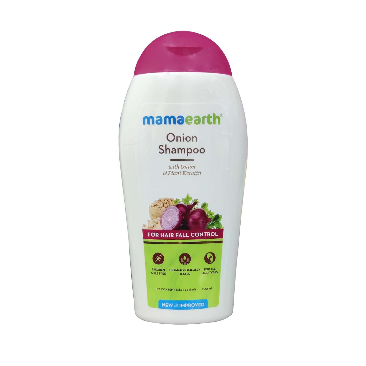 MAMAEARTH Onion Shampoo with Onion and Plant Keratin for Hair Fall Control