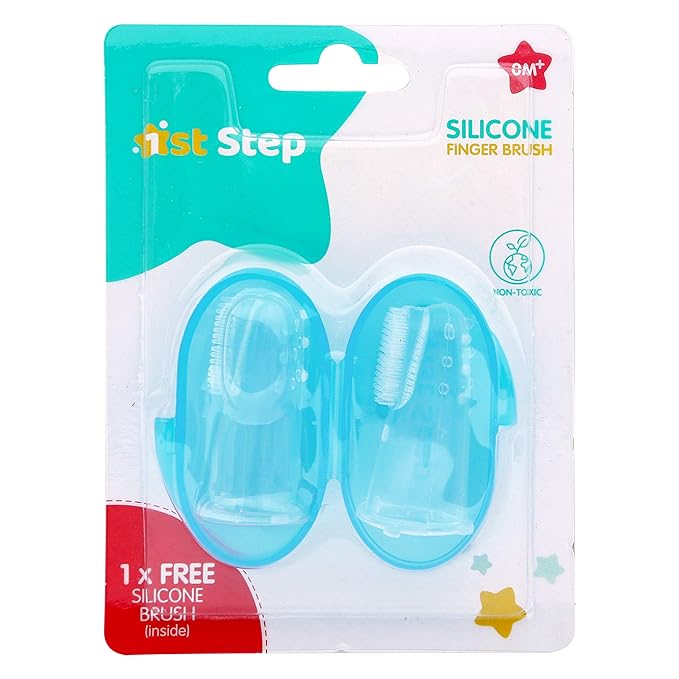 Buy 1st Step Silicone Finger Toothbrush for Baby with Storage Case - Blue Online in India at uyyaala.com