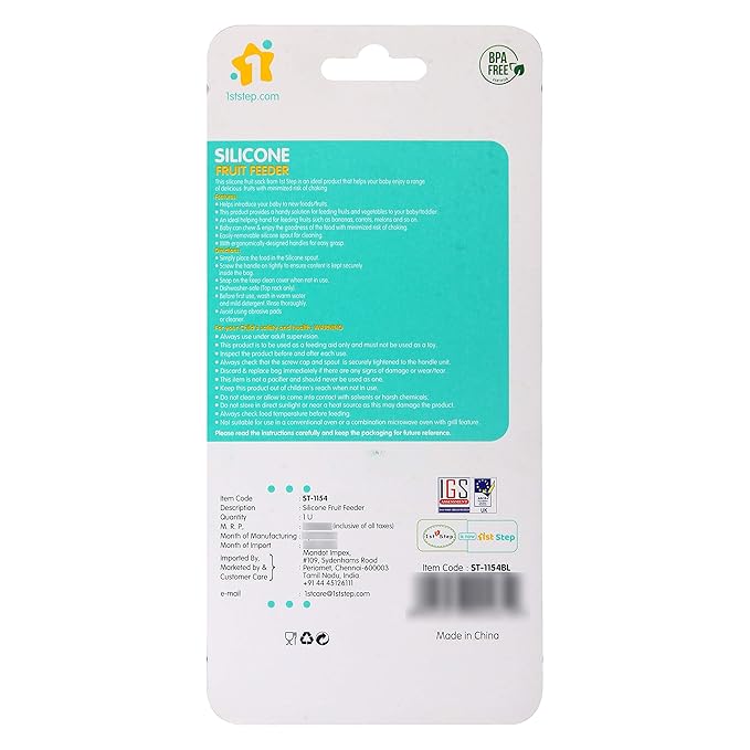 Buy 1st Step Silicone Fruit Feeder for Baby - Ocean Green Online in India at uyyaala.com