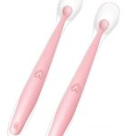 Buy 1st Step Silicone Spoon with long handle for Baby - Pink (Pack of 2) Online in India at uyyaala.com