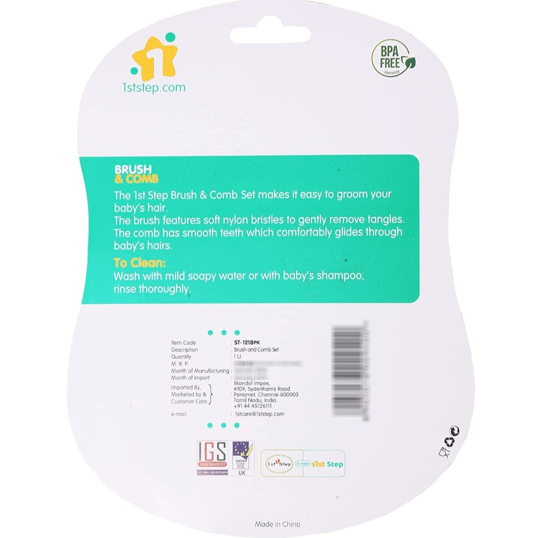 Buy 1st Step Soft Bristle Comb & Brush Set for Baby - Pink & Violet Online in India at uyyaala.com