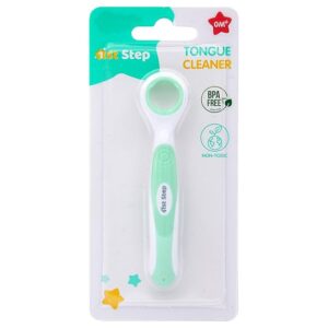 1st Step Tongue Cleaner with Round head for Baby - Ocean Green