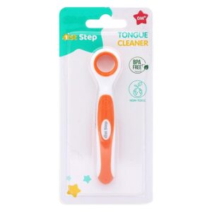 1st Step Tongue Cleaner with Round head for Baby - Orange