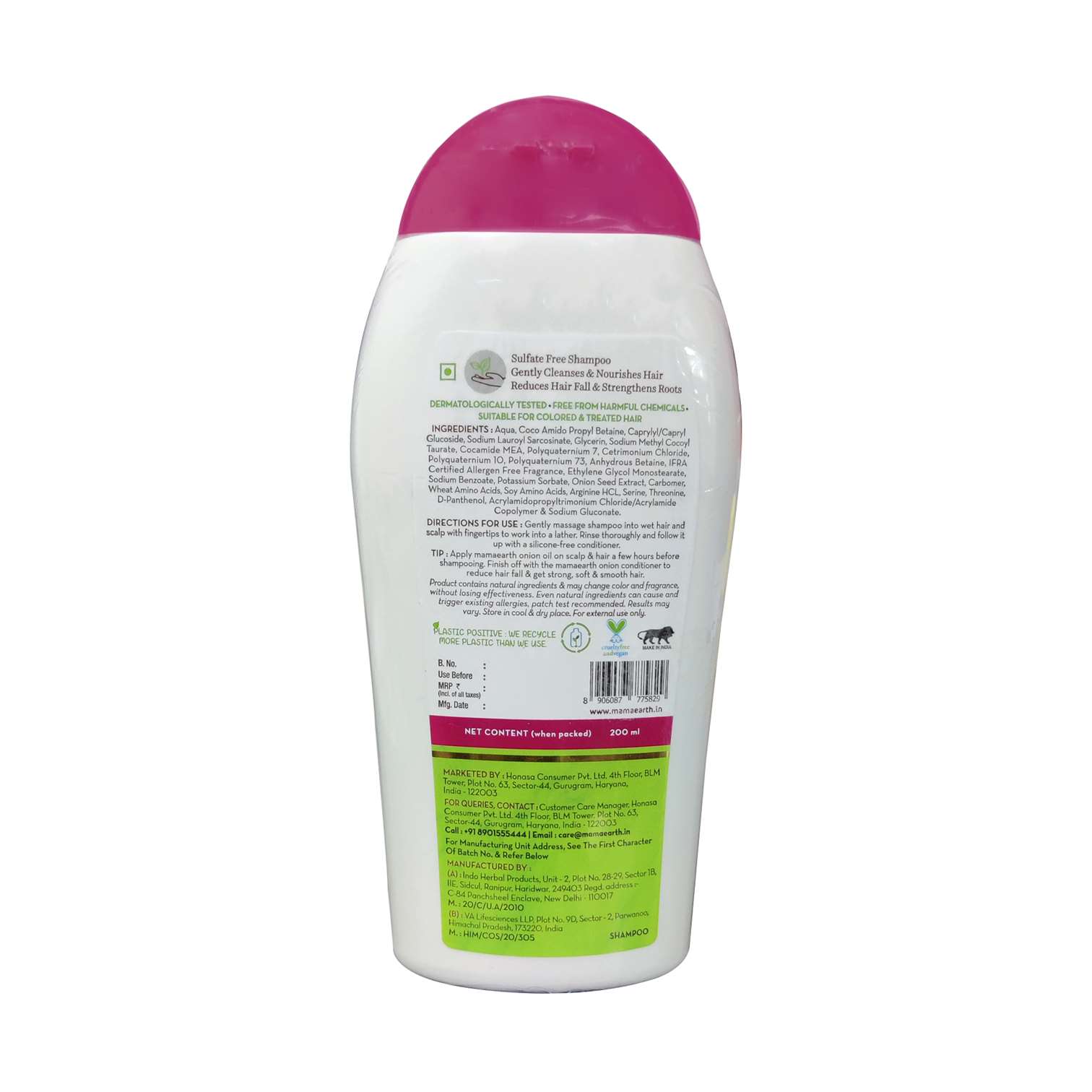 MAMAEARTH Onion Shampoo for Hair Fall Control