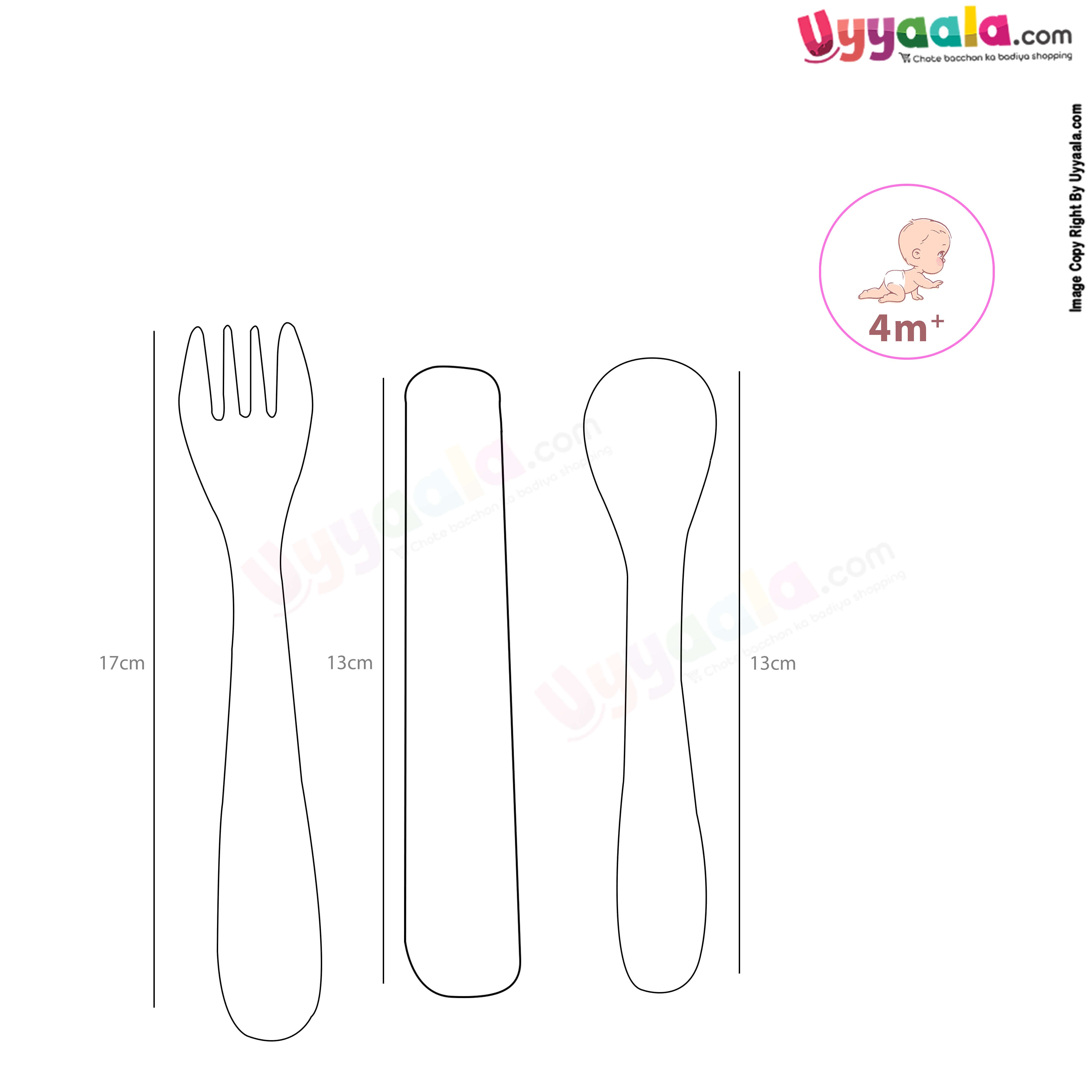 LITTLE HOME BABY Food Masher (BPA Free) Bowl with Fork Spoon & Wooden Masher