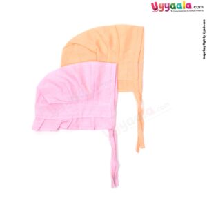 Baby tying cotton caps (Pack of 2)