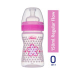 CHICCO Feeding bottle Narrow neck Well being 150ml 0+m - Pink