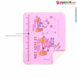 Giraffe & Rabbit printed terry & plastic dry sheet for babies