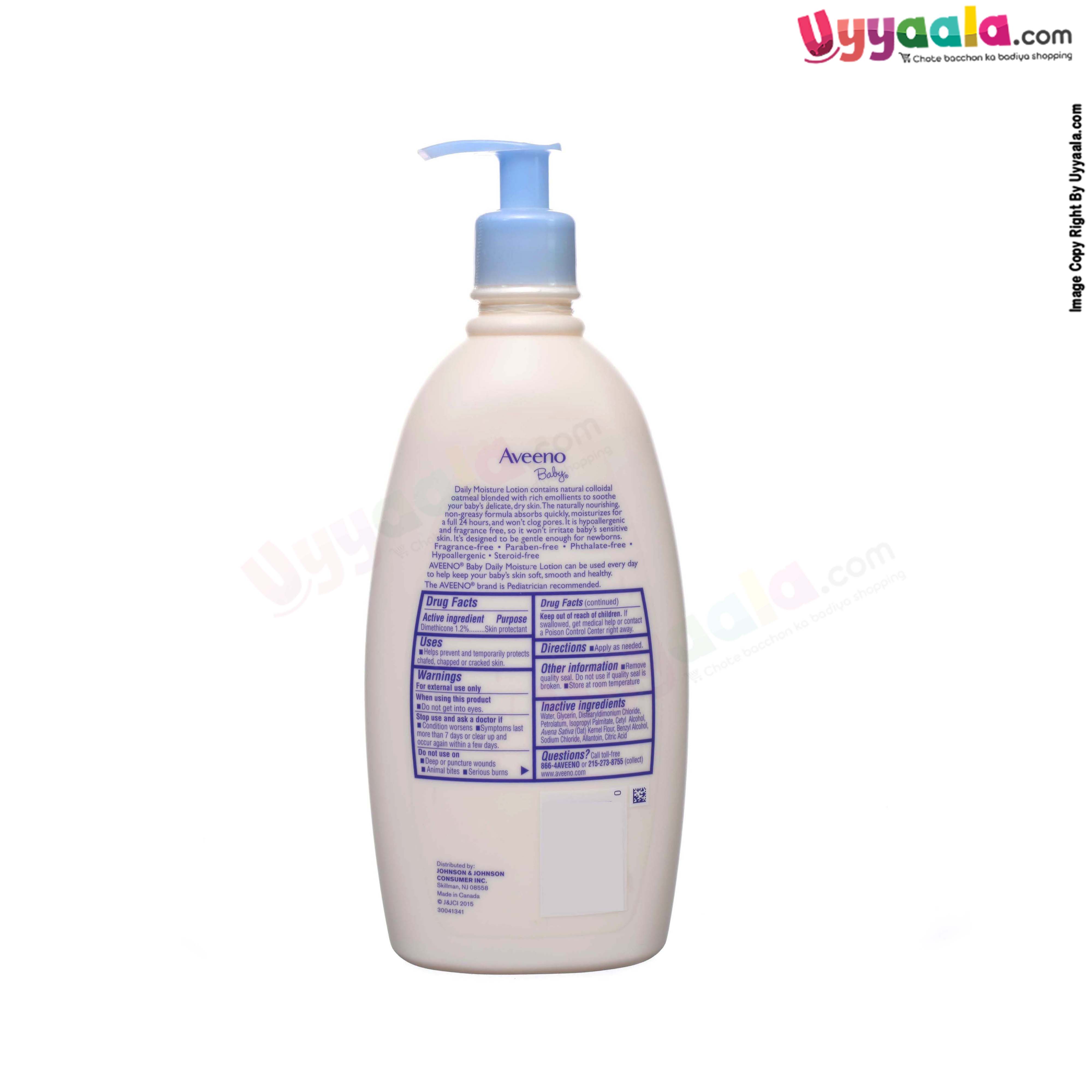 Daily moisture lotion for babies