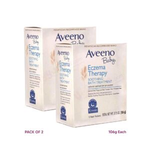 AVEENO BABY Soothing bath treatment skin Protectant, Pack of 2 - 106g each