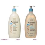 AVEENO BABY daily moisture lotion and daily moisture wash & shampoo, 532ml each- combo pack