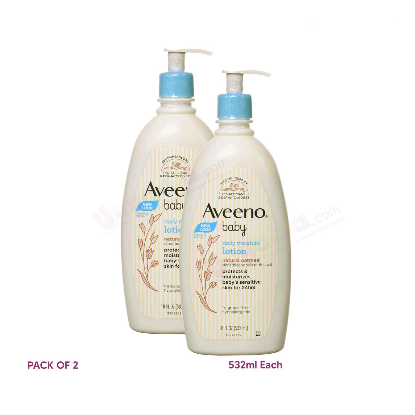 AVEENO BABY daily moisture lotion, pack of 2- 532ml each