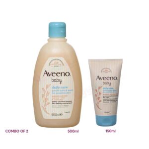 AVEENO BABY daily care moisturising lotion for sensitive skin 150ml and daily care gentle bath & wash for sensitive skin 500ml