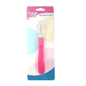 Mommas Baby Silicone Feeding Spoon for Baby - Pink