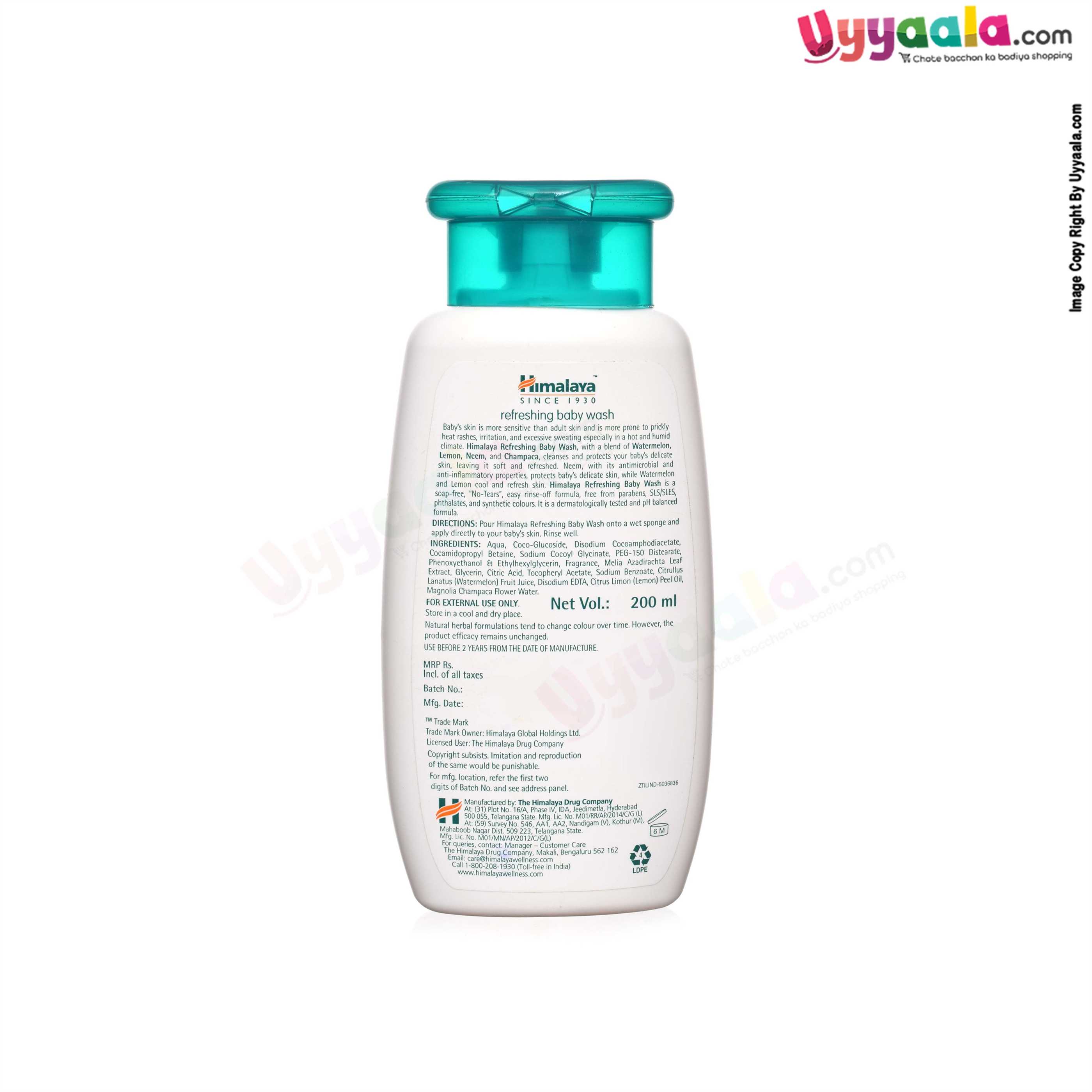 Refreshing baby wash