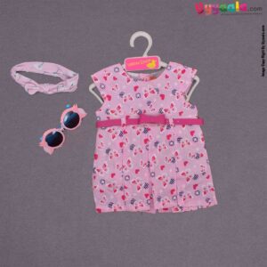 Cotton sleeveless party wear frock for baby girl