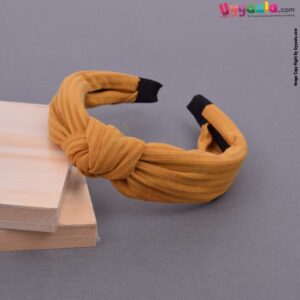 Stylish hair band cloth for baby girls - yellow