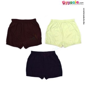 BLOSSOM JUNIOR Bloomer, premium cotton for girls, pack of 3 - multicolor, 4 - 6 years
