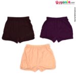 BLOSSOM JUNIOR Bloomer, premium cotton for girls, pack of 3 - multi color, 2 - 4 years
