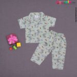 NUM NUM Cotton night wear for baby girl - green