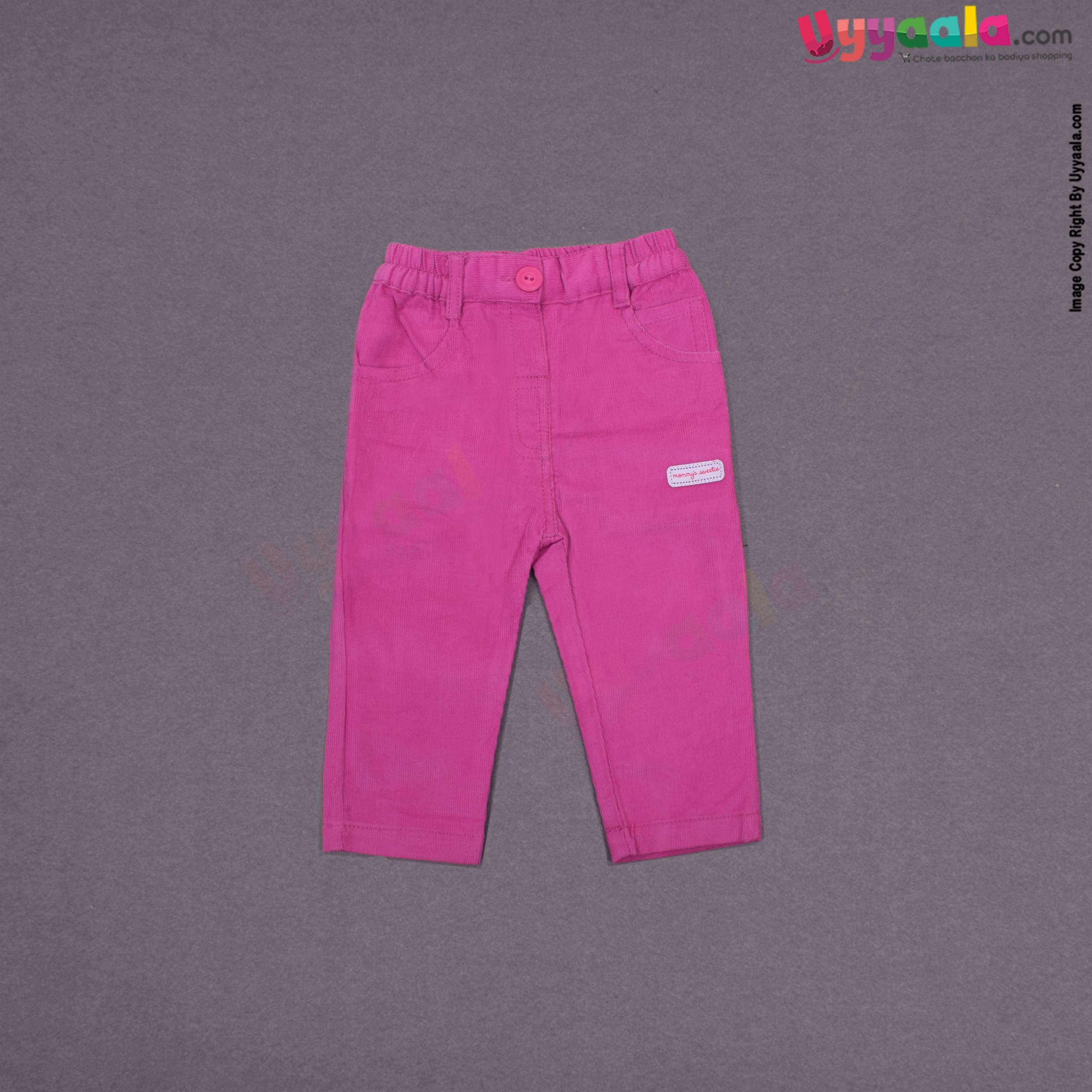 TOFFY HOUSE T - shirt with pants for baby girls - white with girl print & pink