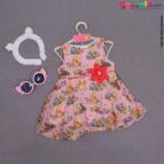 Cotton sleeveless party wear frock for baby girl