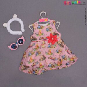 Cotton sleeveless party wear frock for baby girl
