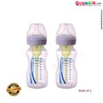 Dr Browns feeding Bottles Natural flow wide neck with vent and vent cleaning Brush, 270ml (pack of 2)