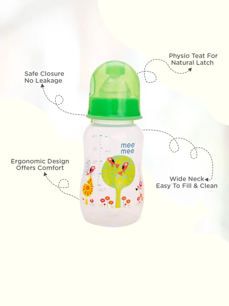 Buy Mee Mee Baby Milk Feeding Bottle with Anti-Colic Teat - 125ml Online India at uyyaala.com