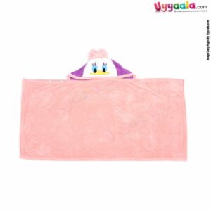 Hooded Fur Blanket with Daisy Duck Character for Babies, 0-36m - Peach