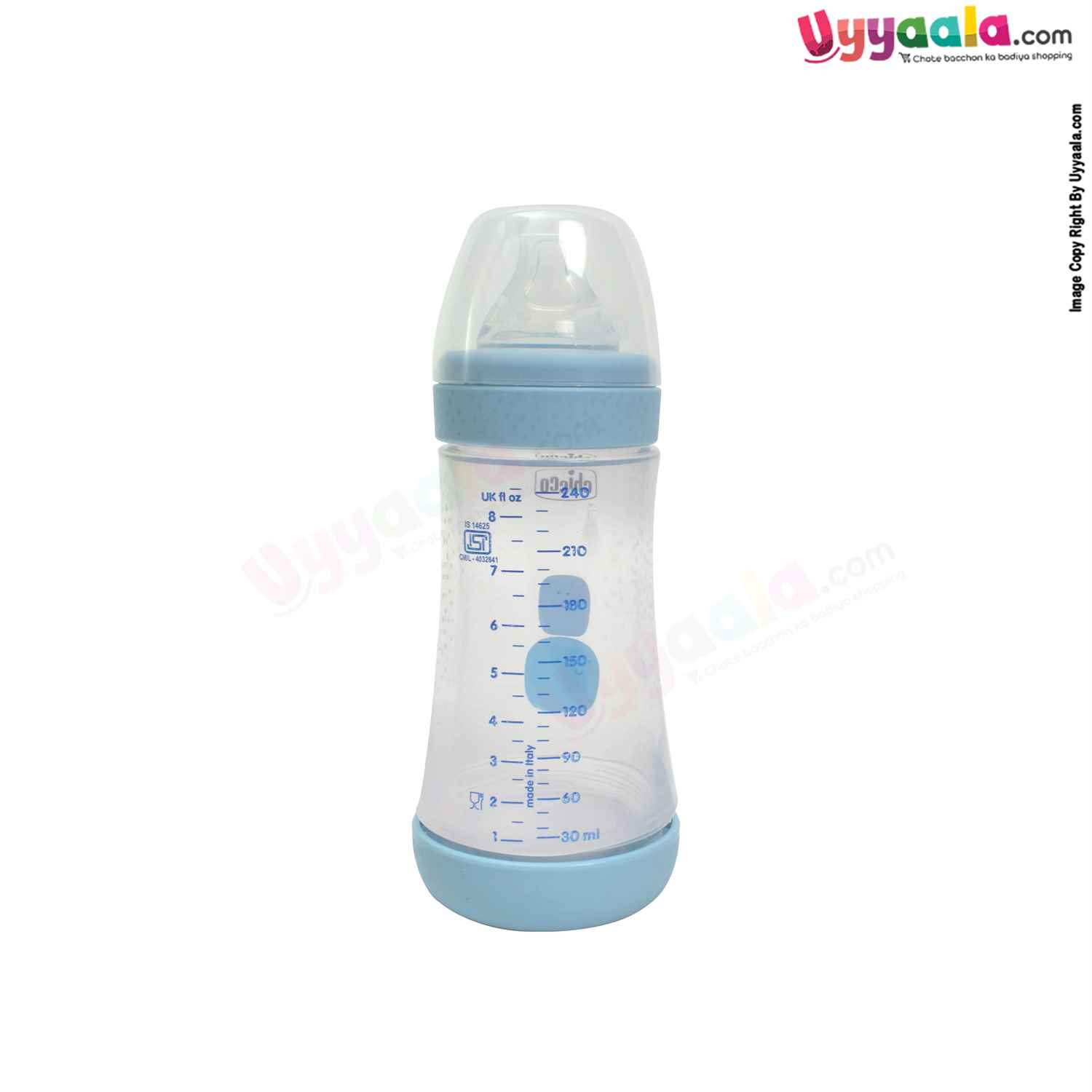 Natural feeling feeding bottle for babies 240 ml, Blue