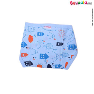 Cozy Care Washable Diapers Hosiery Tying Model House Print Green, Blue & Yellow 3P Set (SS)