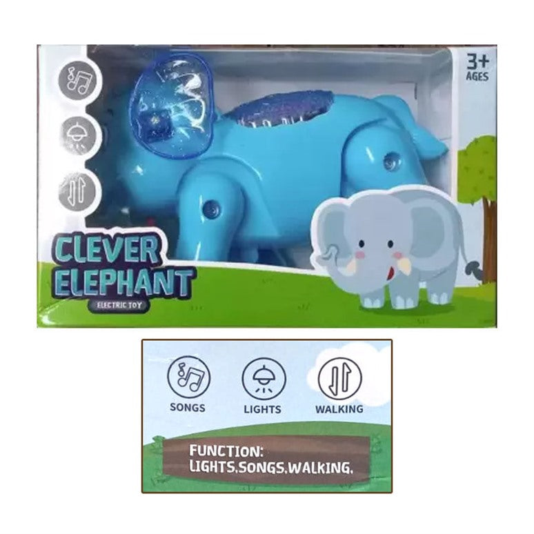 Buy Elephant Battery Operated Toy With Lights & Music - Blue Online in India at uyyaala.com