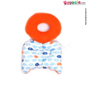 Baby Head Protector with Pillow with Adjustable Straps & Velvet Material, with Print 4-18m Age