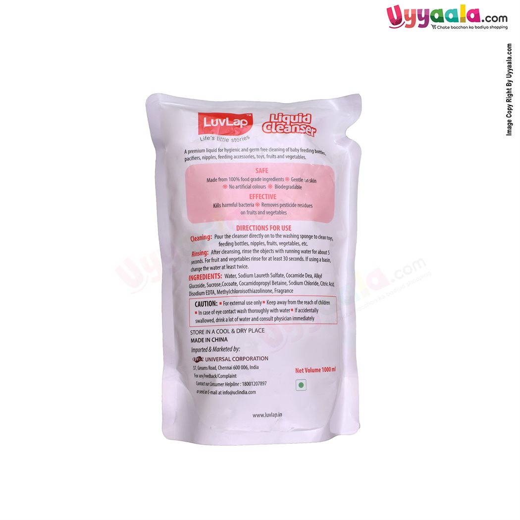 LUVLAP Liquid Cleanser Anti Bacterial 1L Refill Pack-uyyala-com.myshopify.com-Liquid Cleanser-LuvLap
