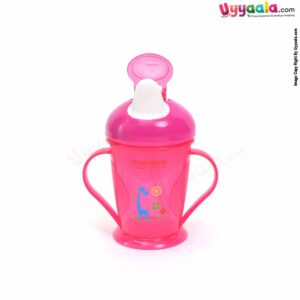 MUMLOVE Twin Handle Baby Sippy Cup Straw model Spout Sipper With Giraffe Print 180ml