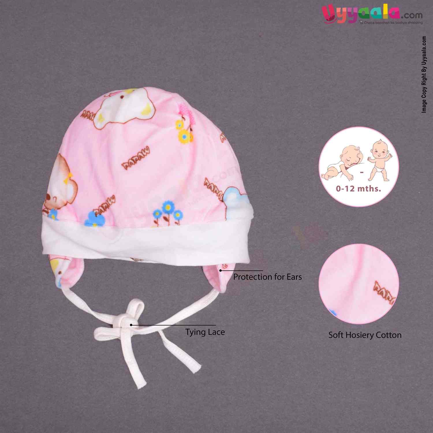 Banana Baby Fancy Round Cap Tying Model for Babies