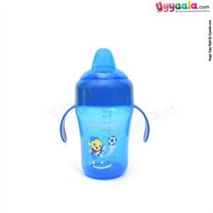 MUMLOVE Twin Suction Nozzle Cup Silicone Spout Sipper With Cartoon Print 240ml