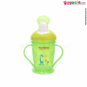 MUMLOVE Twin Handle Baby Sippy Cup Straw model Spout Sipper With Giraffe Print 180ml