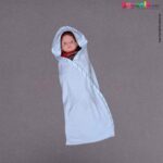 BABY STATION Hooded Single Layer Towel Hosiery Cloth Plain Bird Print 1pc