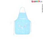Anya Baby Feeding Bib Tying Model  PVC with Elephant Print for 6m- 2y Age, Size (47*68cm)- Blue