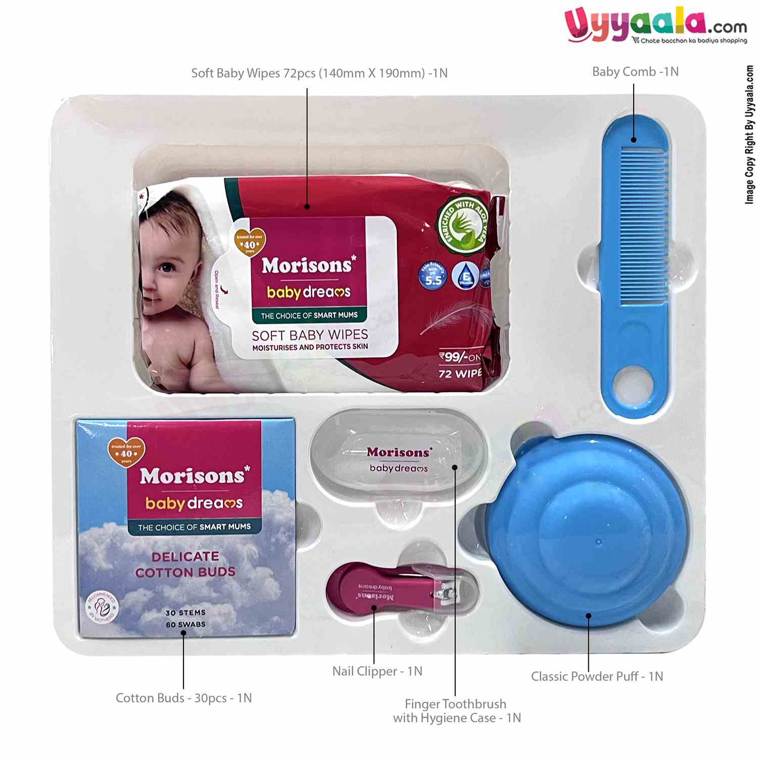 MORISONS Baby Dreams Baby Grooming Gift Set, 6p Set