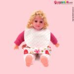 Baby Bib Soft Cotton Hosiery 2 in 1 Usable with Stripes Stars Print for Newborn, Size (29.5*20cm)-Orange & White