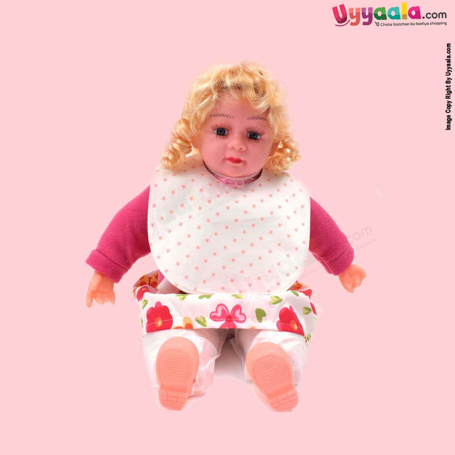 Baby Bib Soft Cotton Hosiery 2 in 1 Usable with Stripes Stars Print for Newborn, Size (29.5*20cm)-Orange & White