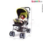 LUVLAP Baby sunshine - the rocking baby stroller and pram for babies - green & black, 0 - 3 years
