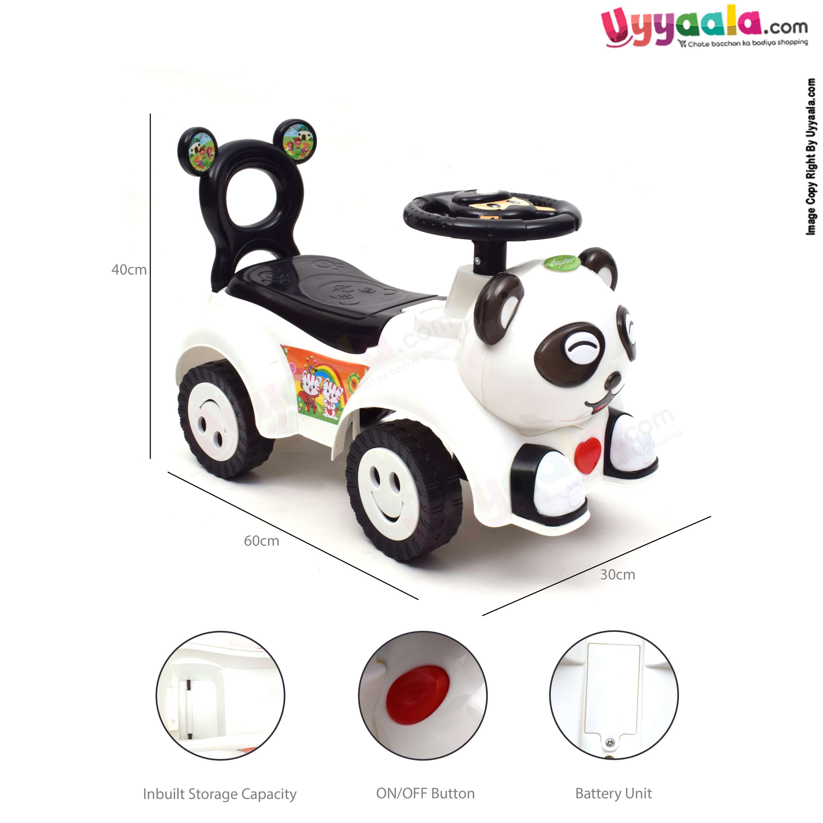 Musical ride on push car for kids