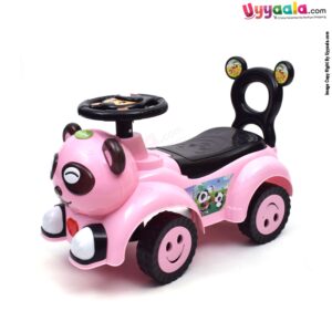 BAYBEE Panda musical ride on push car for kids - 1 + years, pink